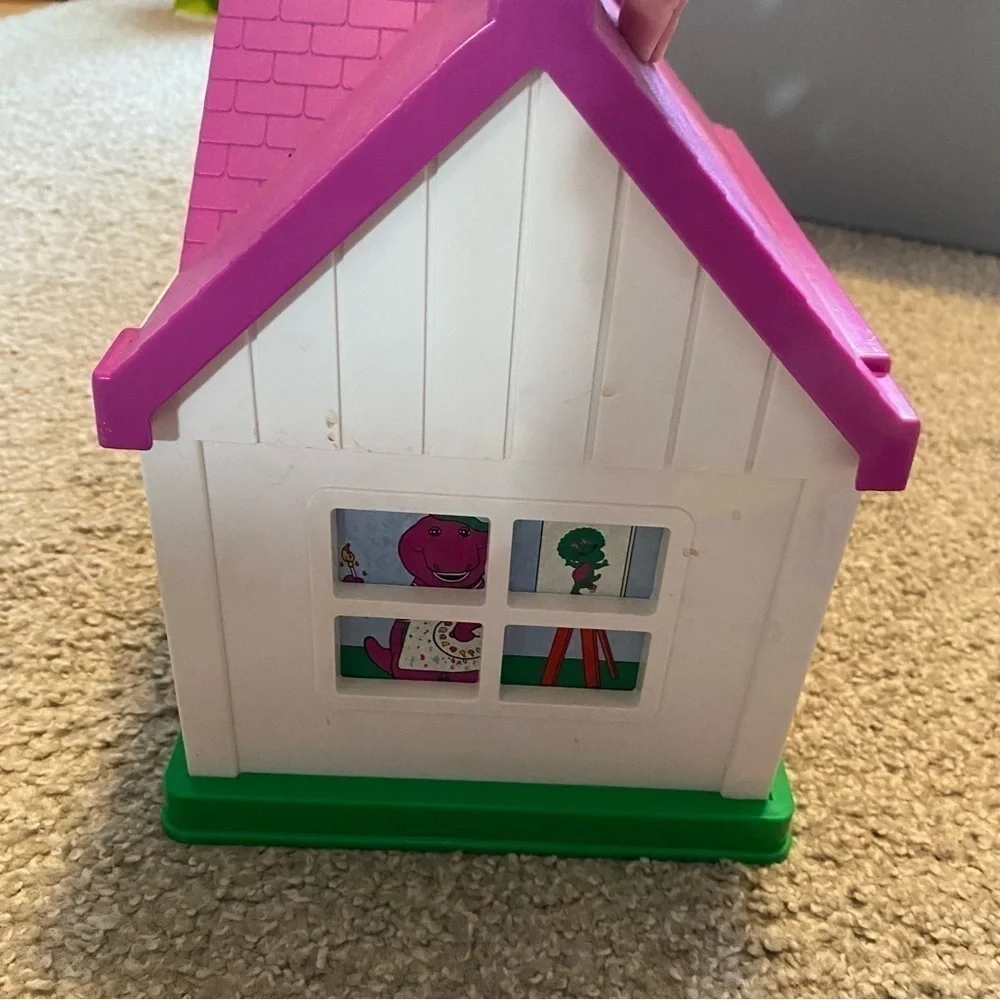 Vintage Barney School House Lyons Group W/ Accessories & People Characters Slide